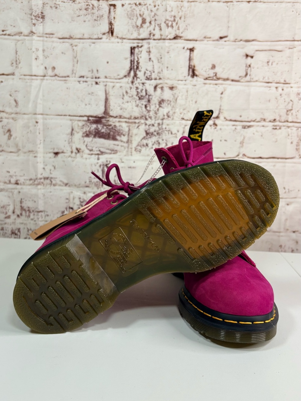 Dr. Martens Women's Hot Pink Lace-Up Leather Boots - Picture 4 of 14